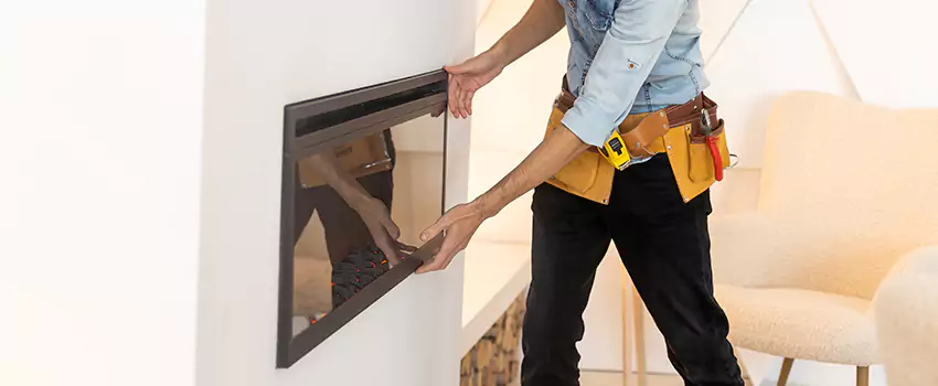 Metal Fireplace Installation in Lewisville, Texas