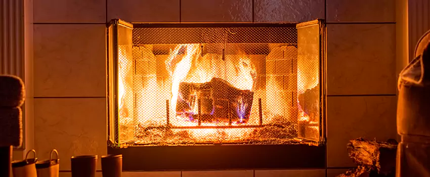 Mendota Hearth Landscape Fireplace Installation in Lewisville, Texas