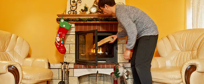 Rusted Metal Fireplace Restoration in Lewisville, Texas