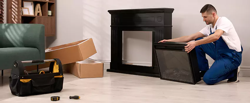 Old Rusted Metal Fireplace Repair And Replacement in Lewisville, TX