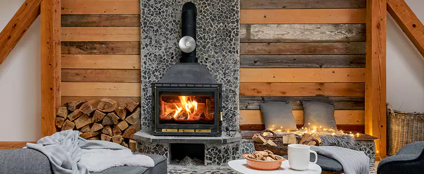 Thelin Hearth Products Direct Vent Gas Stove Fireplace Inspection in Lewisville, Texas